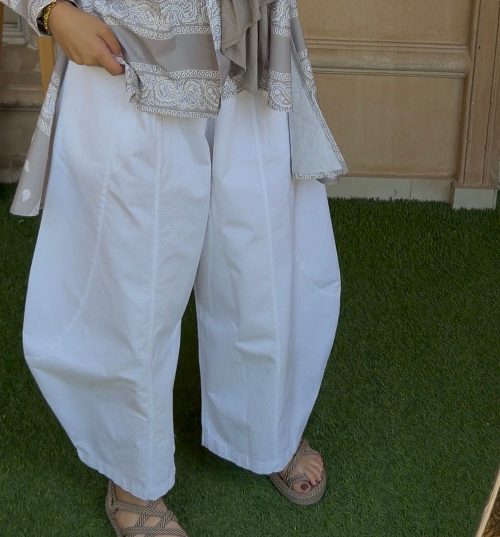 White Balloon Pants