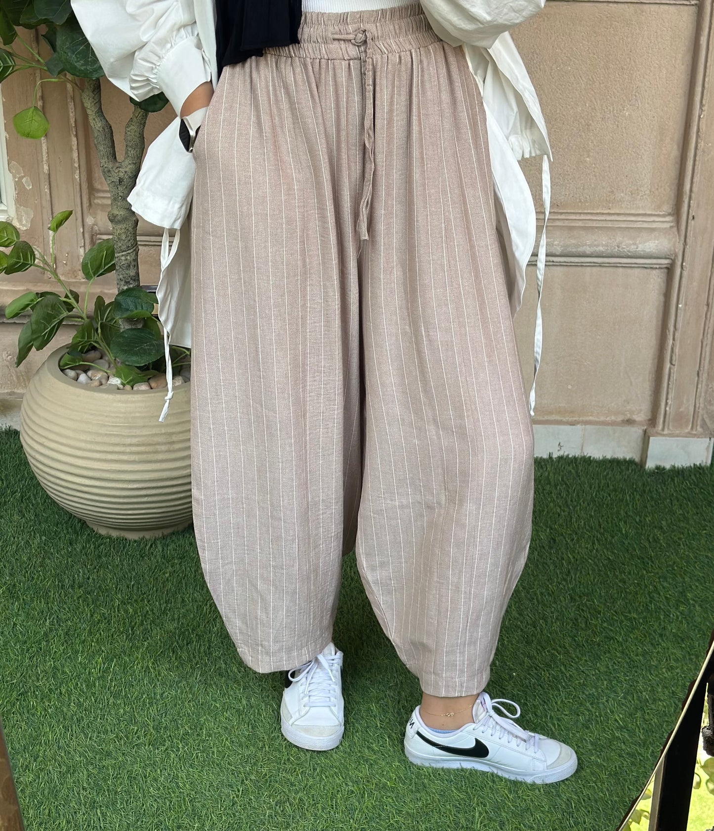 Linen Balloon Pants