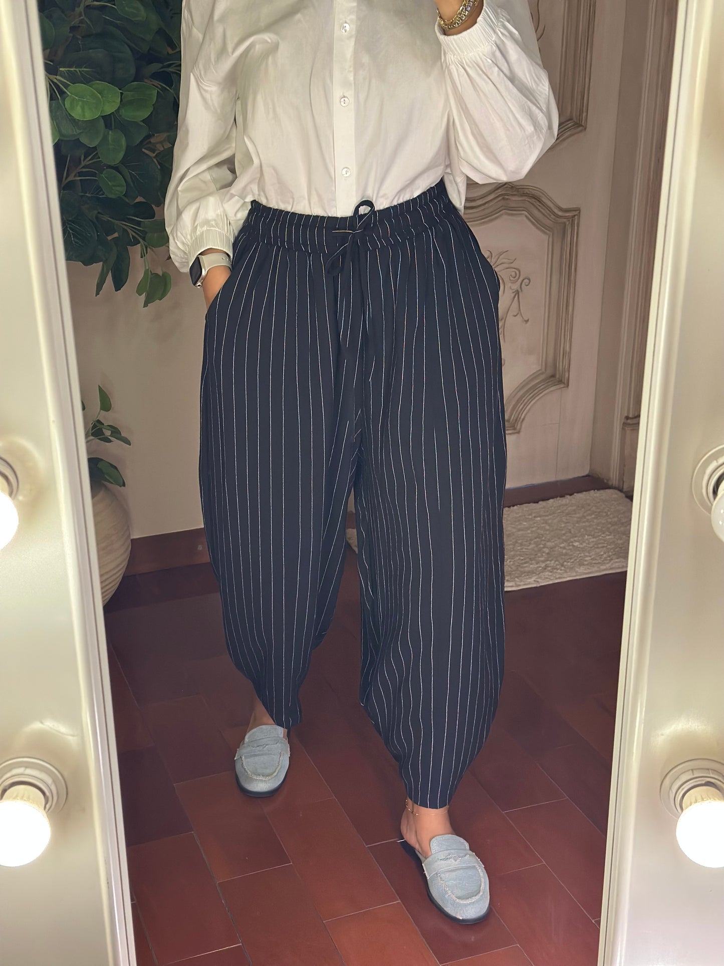 Linen Balloon Pants