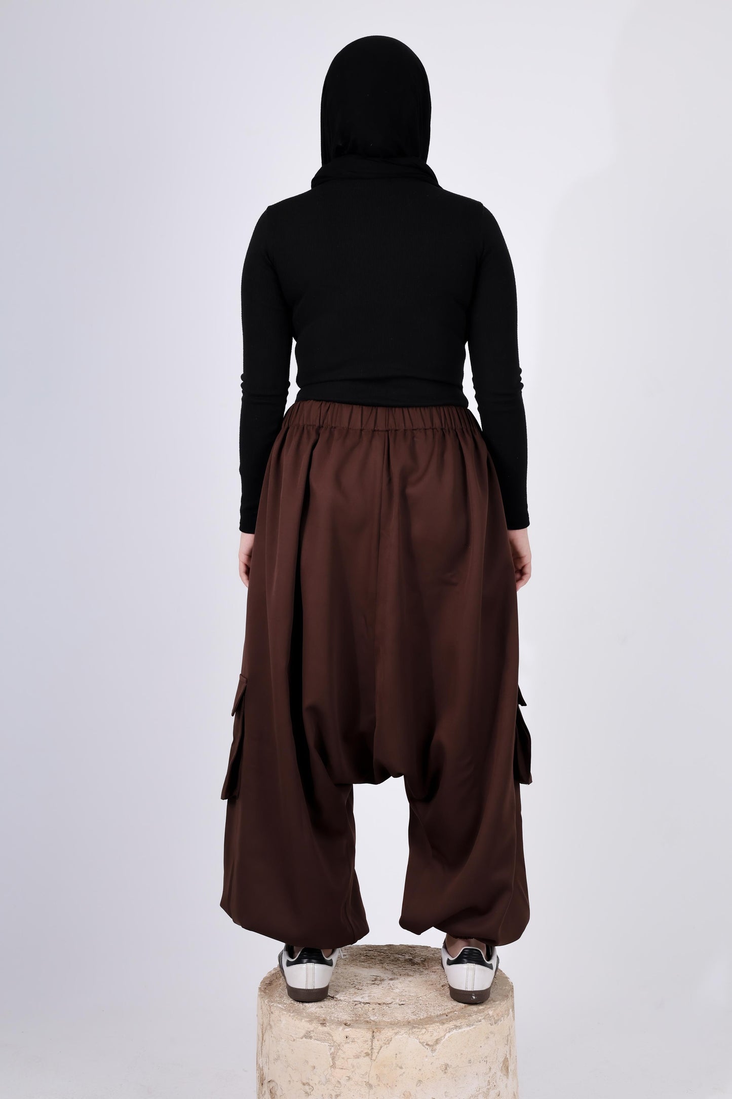 Cargo Harem Pants - Brown