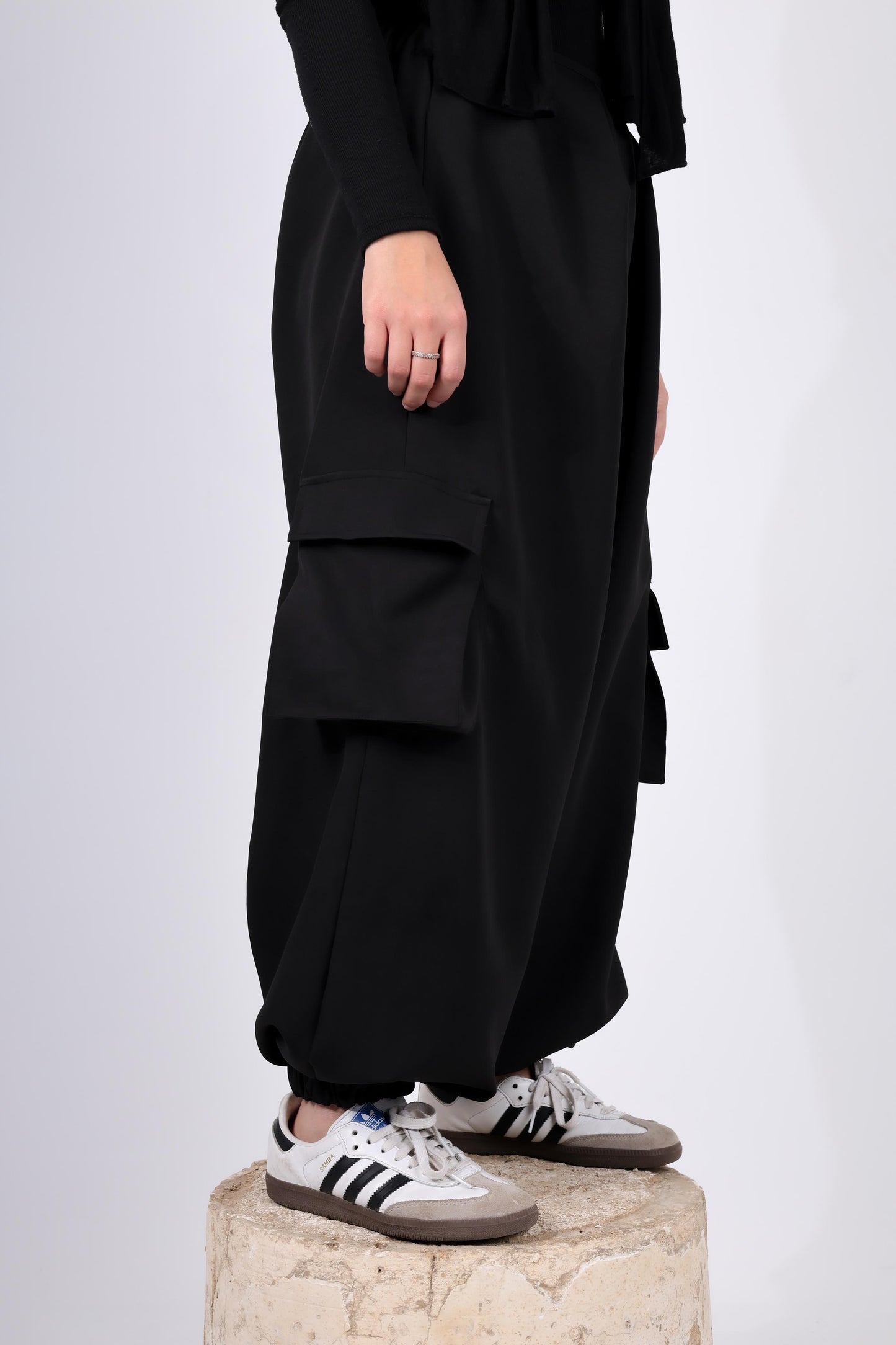 Cargo Harem Pants - Black