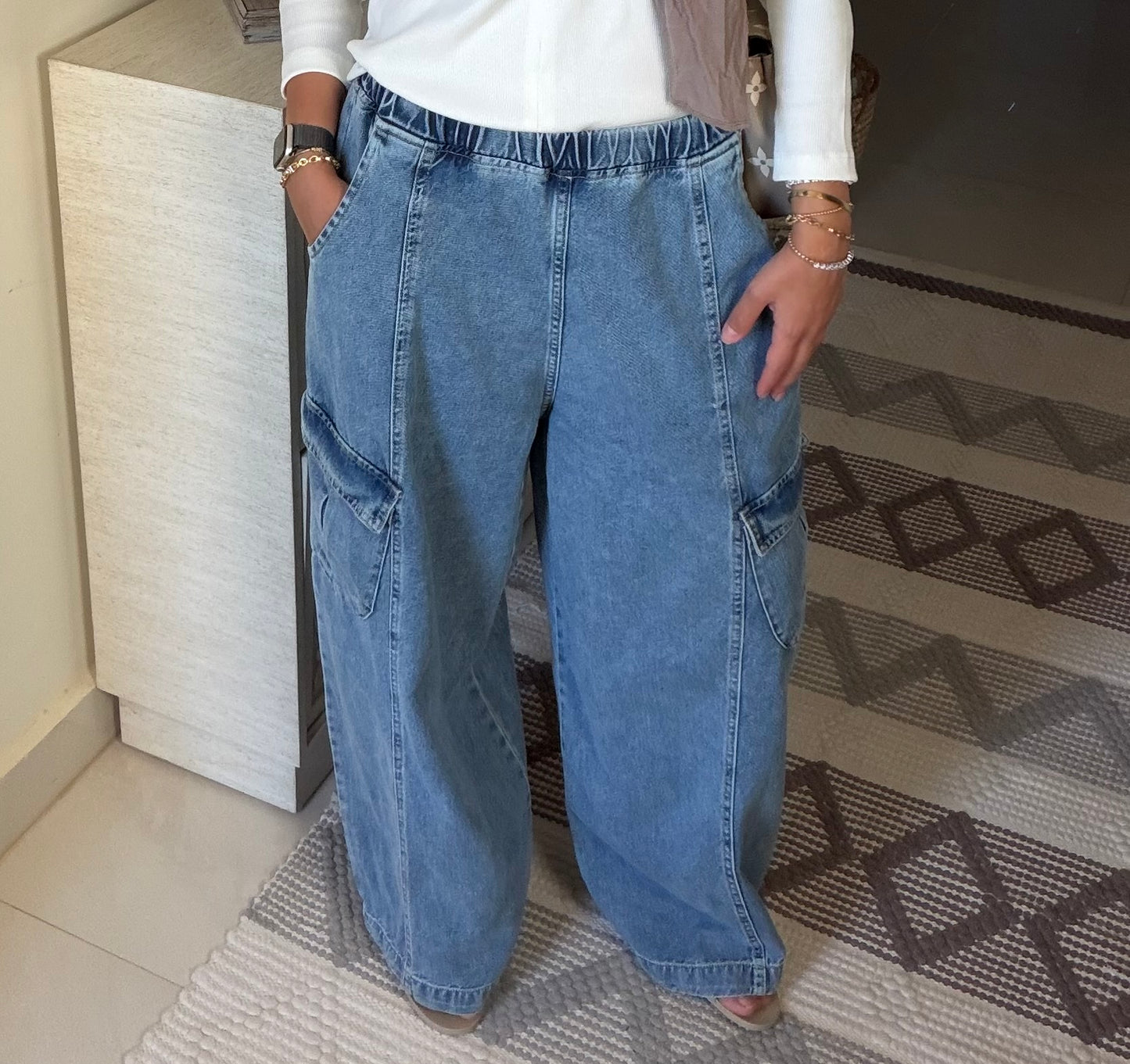 Cargo Denim Pants