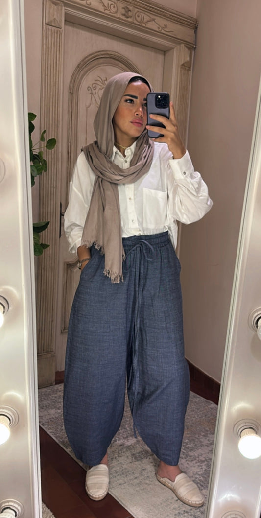 Linen Balloon Pants