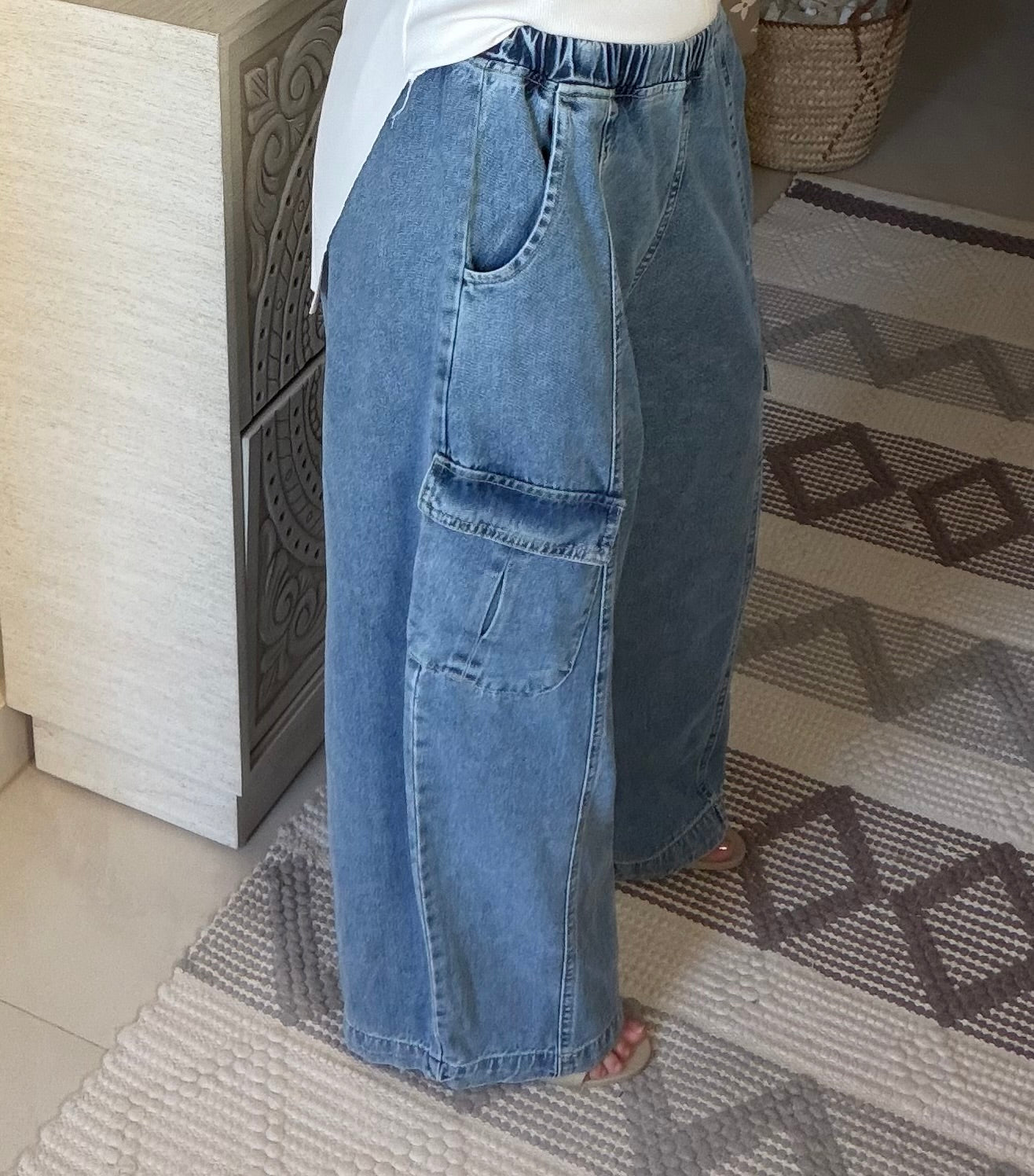 Cargo Denim Pants