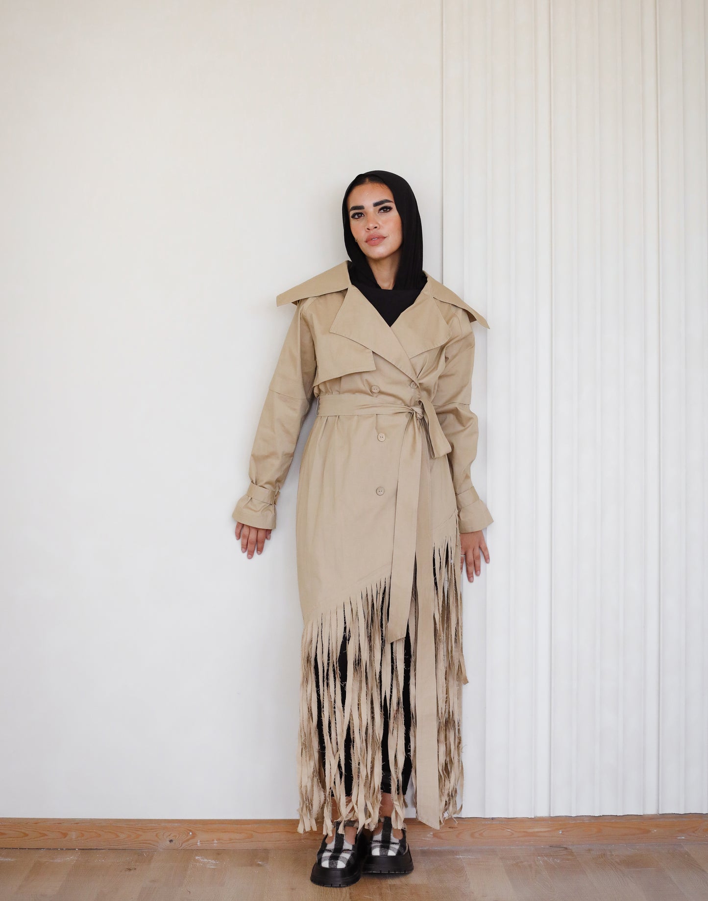 Fringe Trench Coat