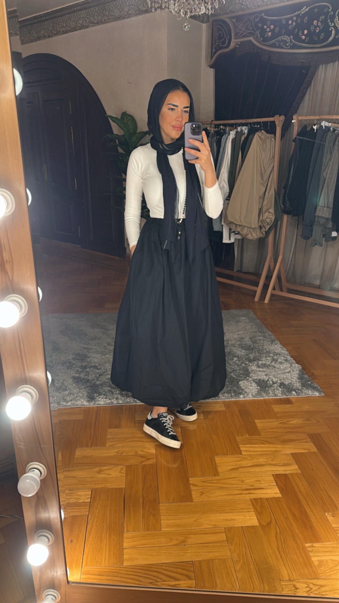 Black Balloon Skirt